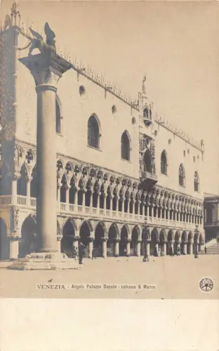 B146 Italien Venezia Venedig Angolo Palazzo Ducale colonna S Marco Palace Postkarte