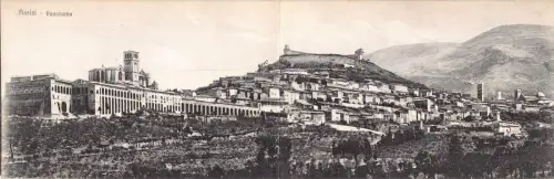 B140 Italien Assisi Gesamtansicht Panorama Postkarte