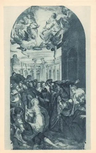 B145 Tintoretto Kunst Italien Venezia Chiesa Madonna Wunder der Heiligen Agnes Postkarte