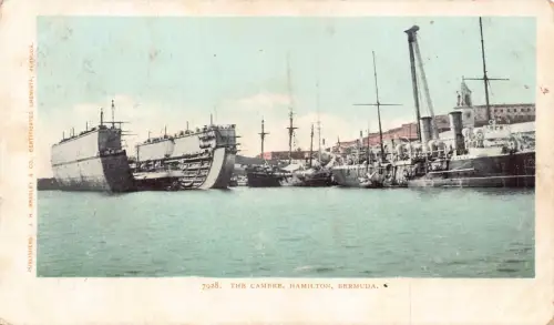 B160 Bermuda Cambre Hamilton Steamboat Vintage Postkarte