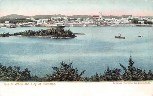 B160 Bermuda Isle of White und City of Hamilton Vintage Postkarte