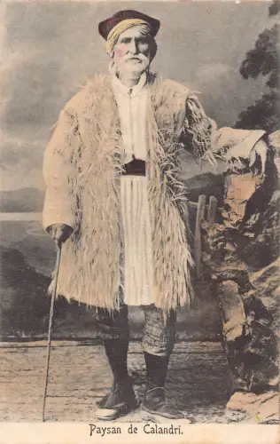 L550 Griechenland Paysan de Calandri Chalandri Ethno Vintage Postkarte