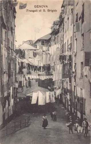 B147 Italien Genua Genua Trugoli di S Brigida Vintage Postkarte