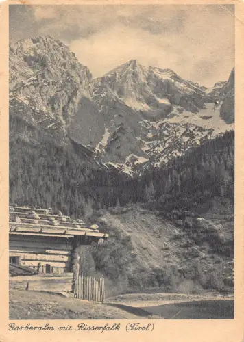 B134 Österreich Garberalm mit Risserfalk Tirol Berge Vintage Postkarte