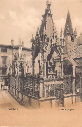 B149 Italien Verona Arche Scaligere Vintage Postkarte