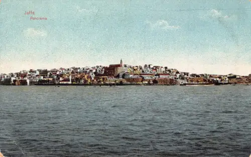 B158 Israel Tel Aviv Jaffa Panorama Vintage Postkarte