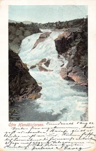L070 Schweden Ofre Handosforsen Wasserfall 1903 Postkarte