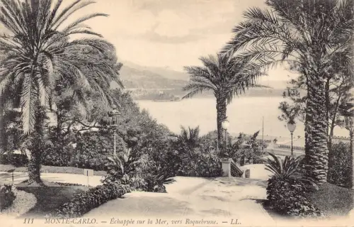 A872 Monaco Monte Carlo Echappee sur la Mer vers Roquebrune Postkarte