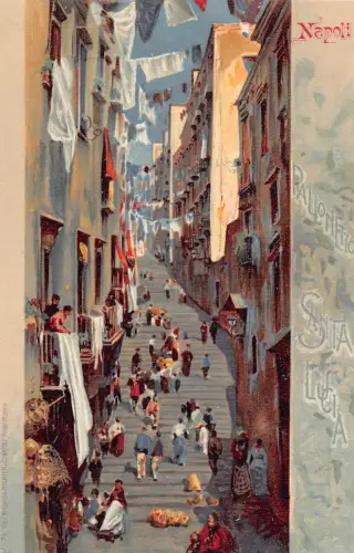A873 Italien Napoli Neapel Pallonetto Santa Lucia Street Art Postkarte