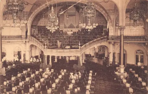 A873 Belgien Ostende Oostend Konzertsaal Innenraum Vintage Postkarte