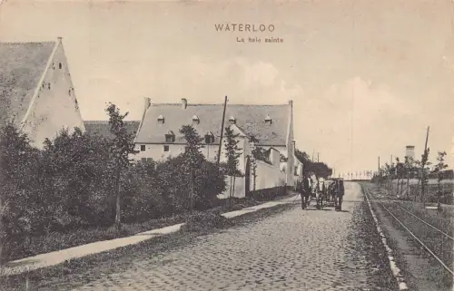 A874 Belgien Waterloo Haie Sainte Kutsche Vintage Postkarte