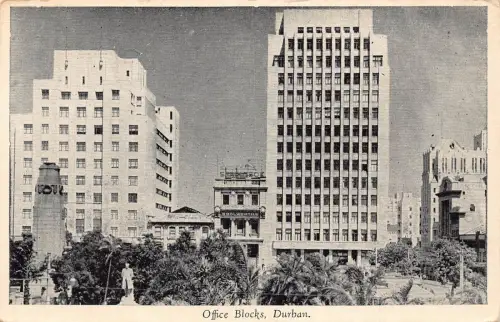 A874 Südafrika Durban Büroblöcke Vintage Postkarte