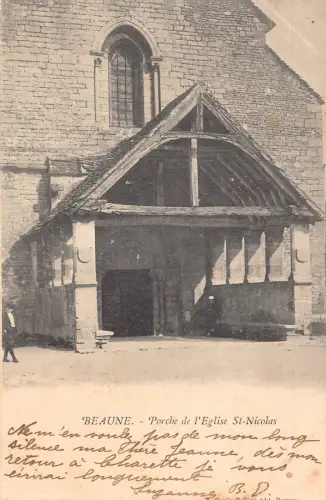 Frankreich 1902 Beaune Porche de l'Eglise St Nicolas Kirche Vintage Postkarte