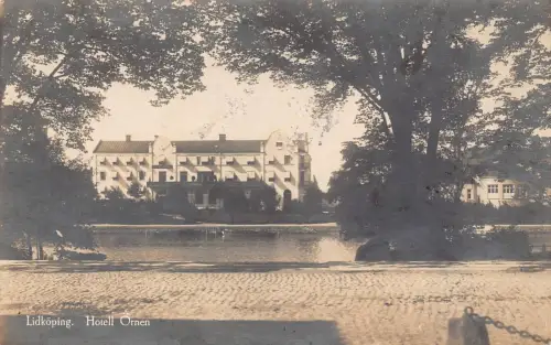 L070 Schweden Lidkoping Hotel Ornen 1924 Echtfoto Postkarte
