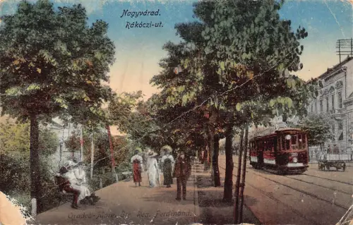 L509 Rumänien Nagyvarad Oradea Straßenbahn Vintage Postkarte