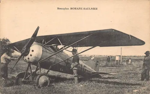 L004 Frankreich Monoplan Morane-Sulnier Flugzeug Vintage Postkarte