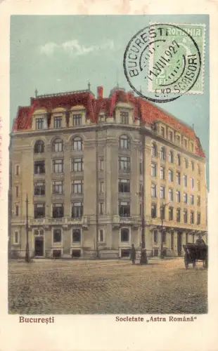 Rumänien 1927 Bucuresti Bukarest Societatea Astra Romana Postkarte.