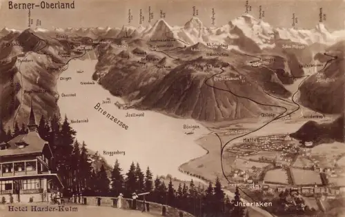 C008 Schweiz, Berner Oberland Vintage Postkarte