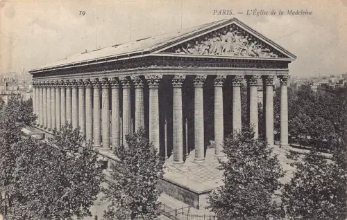 C009 Frankreich, Paris, L'Eglise de la Madeleine Vintage Postkarte