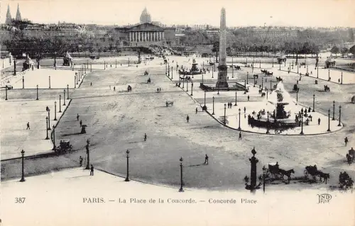 C009 Frankreich, Paris, La Place de la Concorde Vintage Postkarte