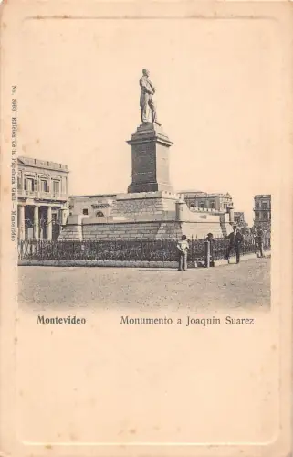 A877 Uruguay Montevideo Monumento a Joaquin Suarez Monument Vintage Postkarte