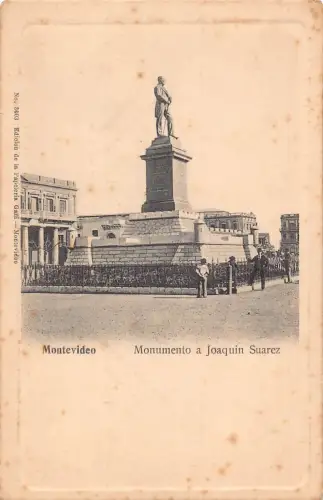A877 Uruguay Montevideo Monumento a Joaquin Suarez Monument Postkarte