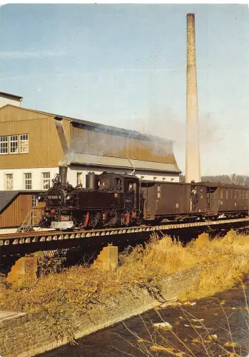 Dampflok Schmalspurbahn Wolkenstein Joehstadt Bahnhof Steinbach Postkarte