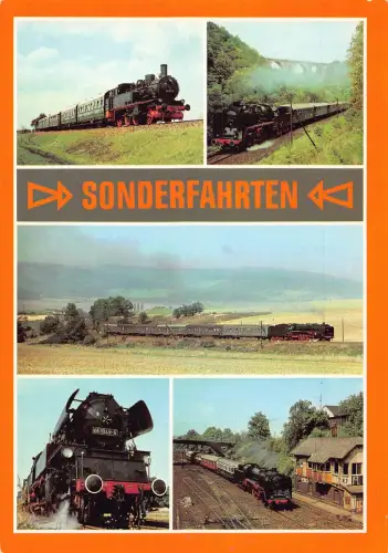 Sonderfahrten Dampfbahnhof Mehrfachansicht Museumlok Postkarte