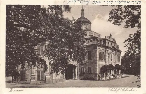 L167 Deutschland 1926 Schloss Weimar Belvedere Vintage Postkarte