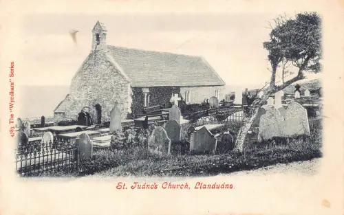 A882 Wales St Tudno's Church Llandudno Cemetery Vintage Postkarte