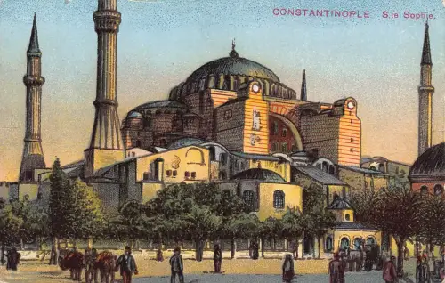 B623 Türkei Konstantinopel Ste Sophie Istabul Moschee Vintage Postkarte