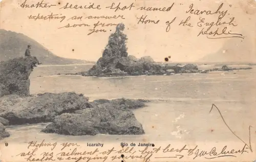 B622 Brasilien Icarahy Rio de Janeiro Vintage Postkarte