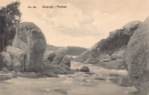 B622 Brasilien Guaruja Pedras Vintage Postkarte