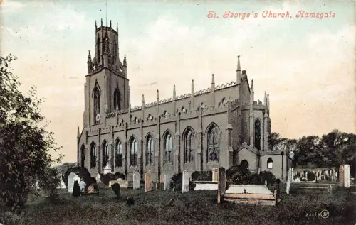 A886 England Ramsgate St Geroge's Church Vintage Postkarte