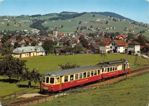 Schweiz Elektrischer Personenzug Appenzell Vintage Postkarte