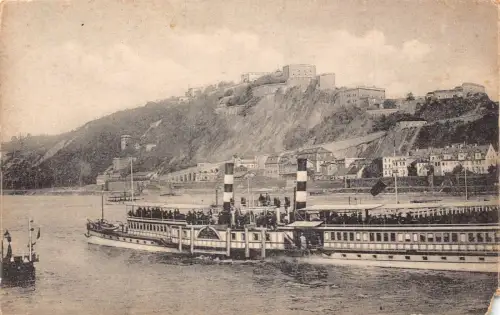 L318 Deutschland 1911 Baden-Baden Der Waldsee Dampfschiff Vintage Postkarte