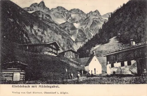 L316 Deutschland 1918 Einoedsbach mit Maedelegabel Oberstdorf i Allgäu Postkarte