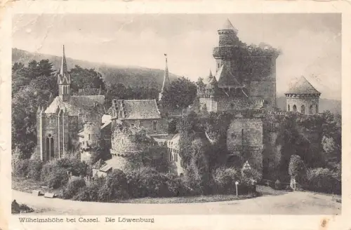 L317 Deutschland 1916 Feldpost 1. Weltkrieg Wilhelmshöhe bei Kassel Löewenburg Postkarte