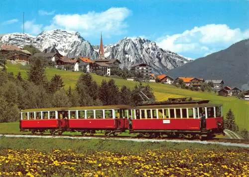 Österreich Alte Stubaitalbahn Tirol Personenzug Berg Vintage Postkarte