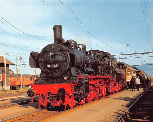 Deutschland Personenzug Sonderzug Bahnhof St Margarethen Vintage Postkarte
