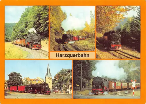 Deutschland Harzquerbahn Eisenbahn Vintage Postkarte
