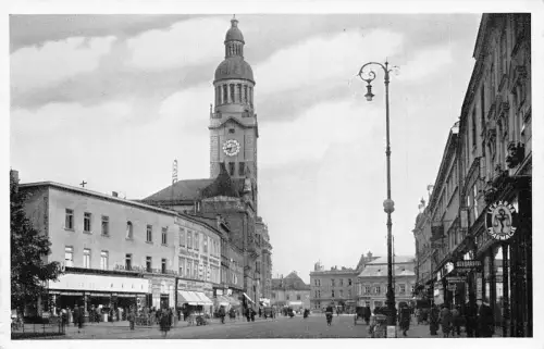 Tschechien Prostejov Zerotinovo Namesti Aso Lekarna Apotheke Uhrturm Postkarte
