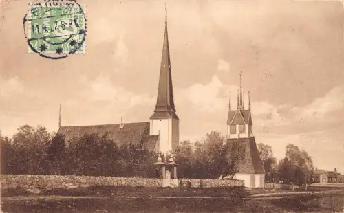 Dänemark 1927 Tornio Kirche Tornion kirkko Vintage Postkarte