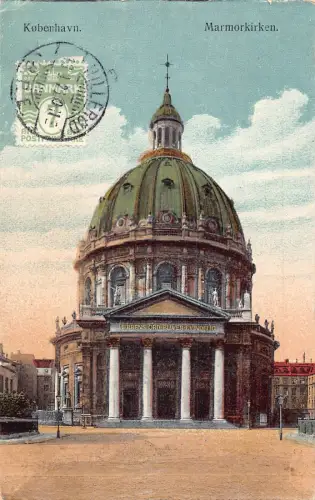 Dänemark 1926 Kobenhavn Kopenhagen Marmokirken Kirche Vintage Postkarte