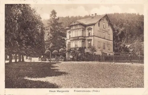 A059 Deutschland 1928 Haus Margarete Friedrichroda Thuer Pension Vintage Postkarte