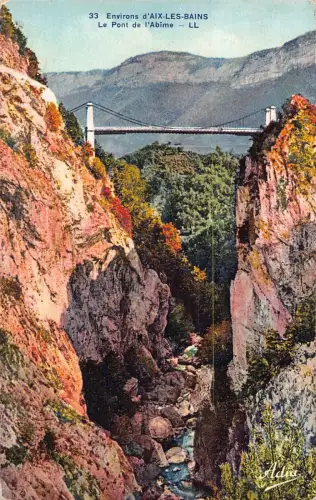 C013 Frankreich, Environ d'AIX LES BAINS, Brücke Vintage Postkarte