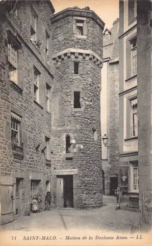 C013 Frankreich, Saint-Malo Maison de la Duchesse Anne Vintage Postkarte