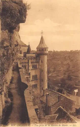 C012 Frankreich, Roc-Amadour, Vue prise de la Maison de Marie Vintage Postkarte
