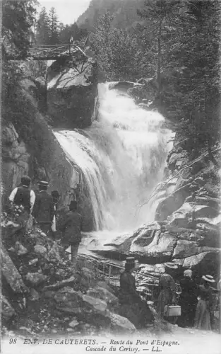 C014 Frankreich, Env. de Cauterets Cascade du Cerisey Vintage Postkarte
