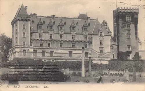 C015 Frankreich, Pau Le Chateau 1914 alte Postkarte